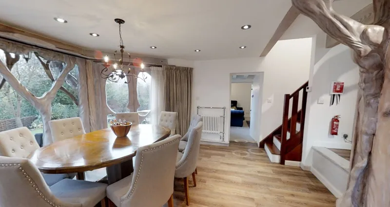 The dining area
