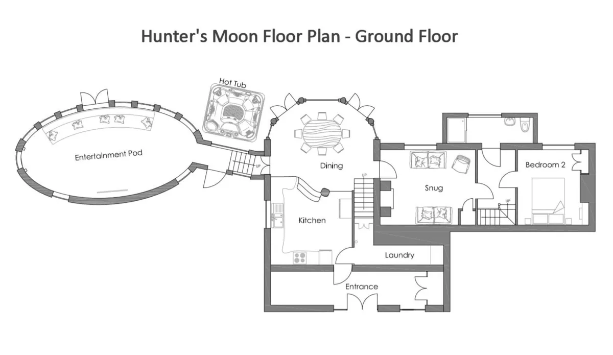 Ground floor plan of Hunter's Moon